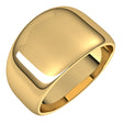 14K Yellow Gold 12 mm Tapered Half Round Band Size 7