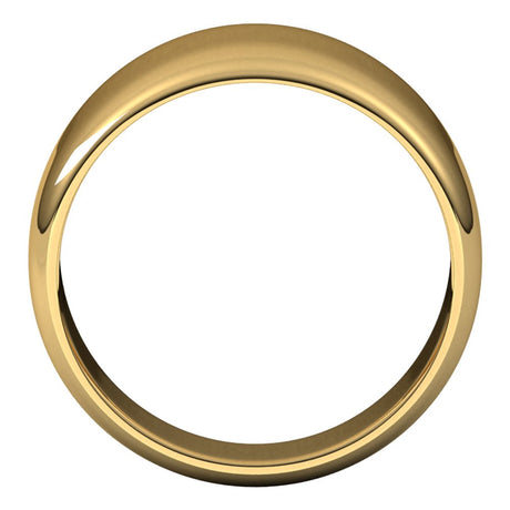14K Yellow Gold 12 mm Tapered Half Round Band Size 7