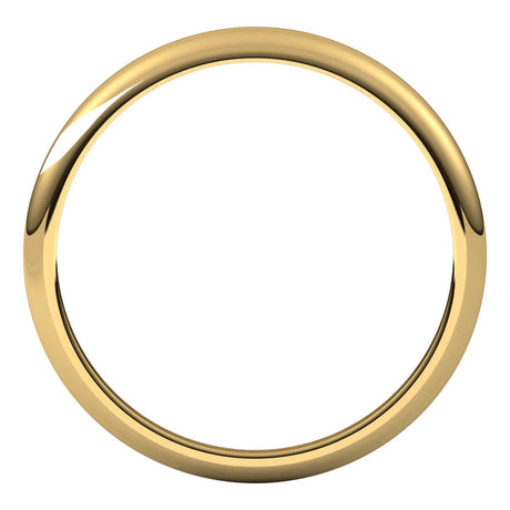 14K Yellow 2.5 mm Half Round Tapered Band