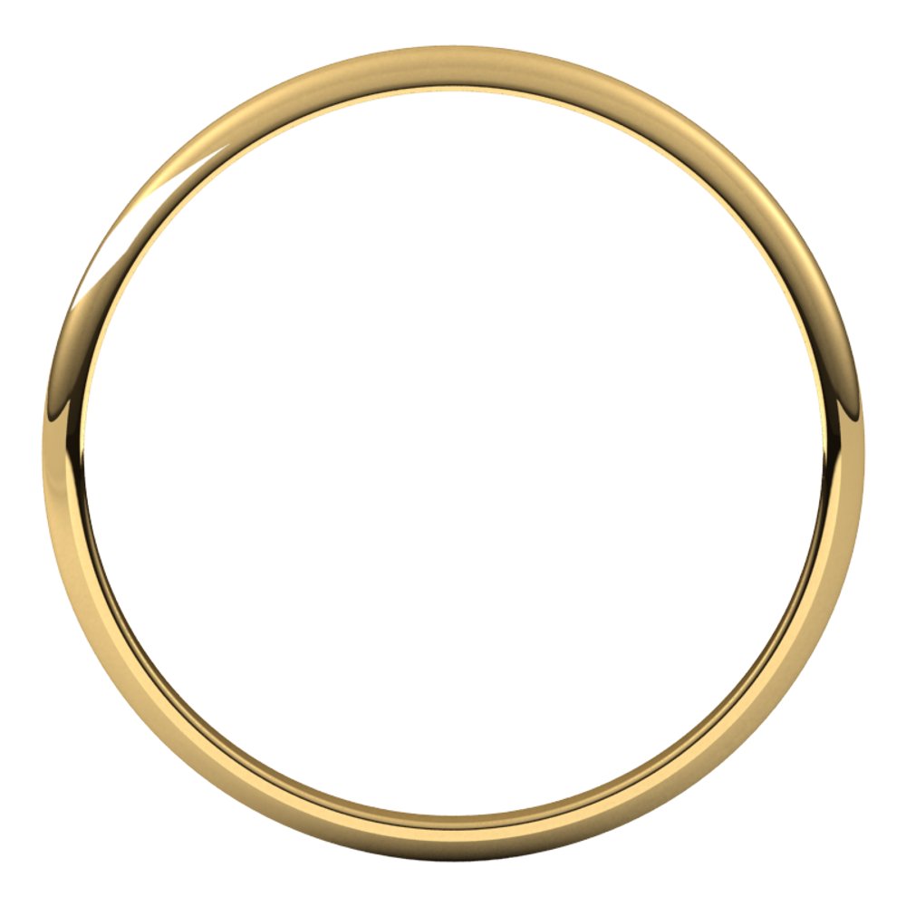 14K Yellow 1.5 mm Half Round Ultra-Light Band