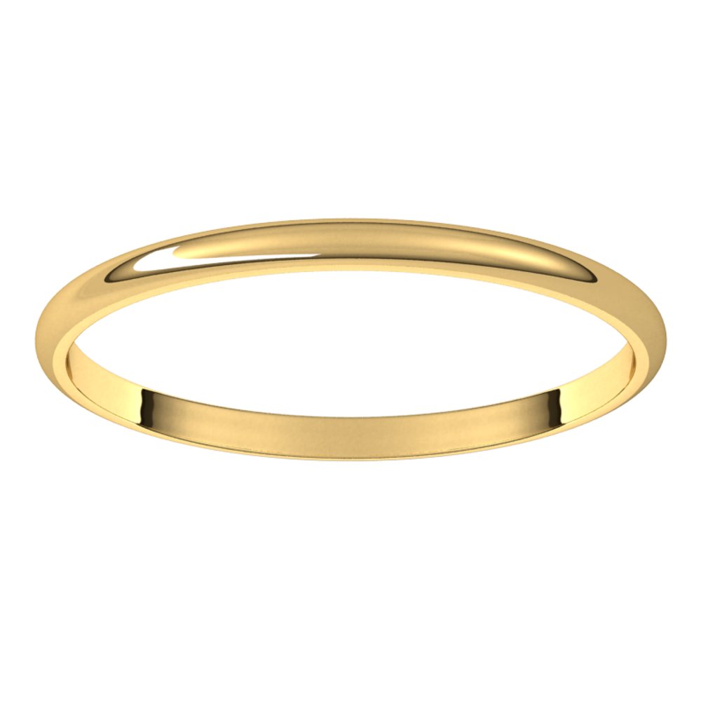 14K Yellow 1.5 mm Half Round Ultra-Light Band