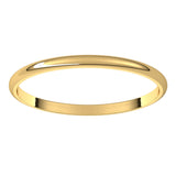 10K Yellow Gold 1.5 mm Ultra-Lightweight Half Round Band