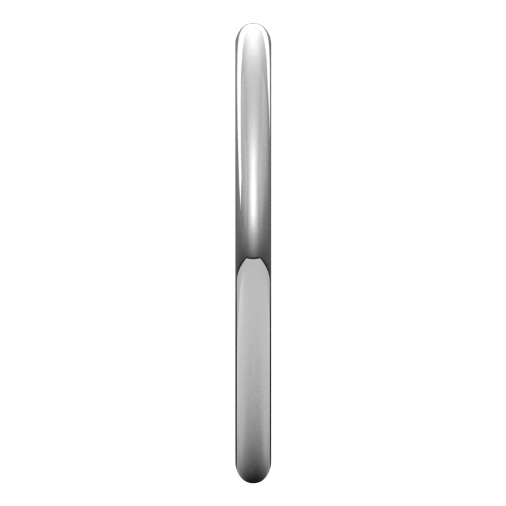 14K White Gold 1.5 mm Ultra-Lightweight Half Round Band Size 6