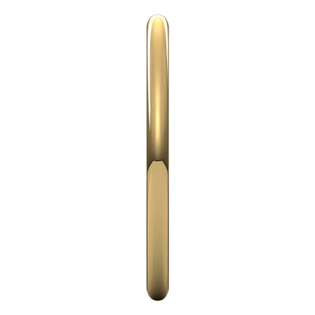 18K Yellow 1.5 mm Ultra-Lightweight Half Round Band Size 7