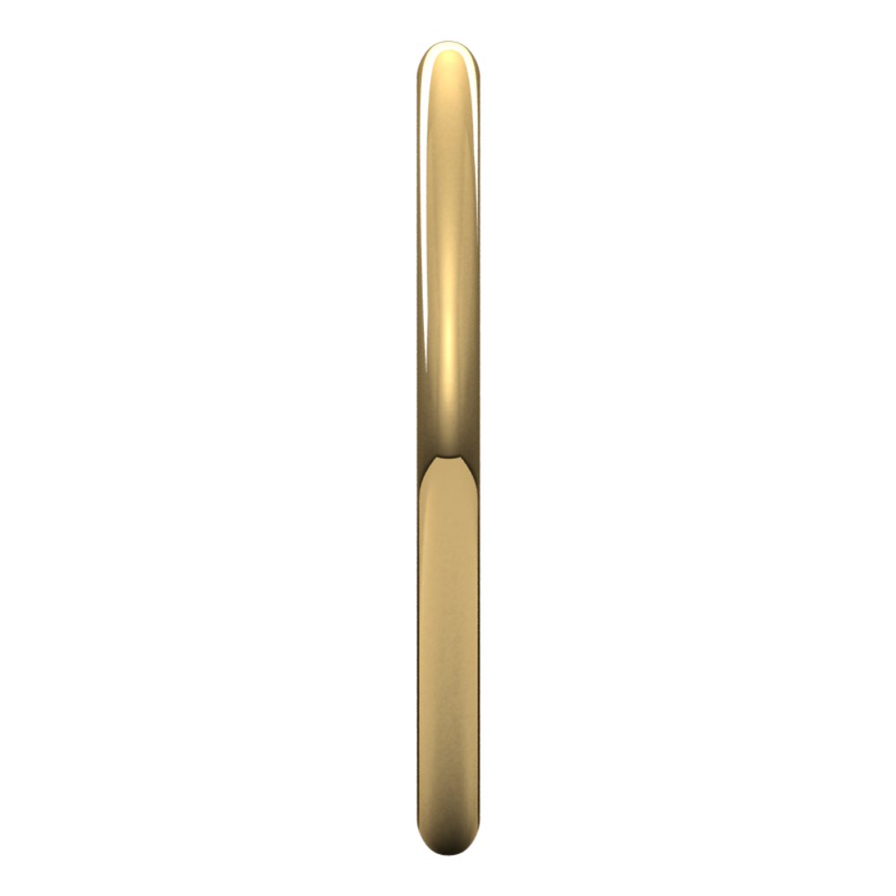 10K Yellow Gold 1.5 mm Ultra-Lightweight Half Round Band Size 4.5
