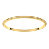 18K Yellow 1 mm Half Round Ultra-Light Band