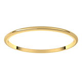 10K Yellow Gold 1 mm Ultra-Lightweight Half Round Band Size 6
