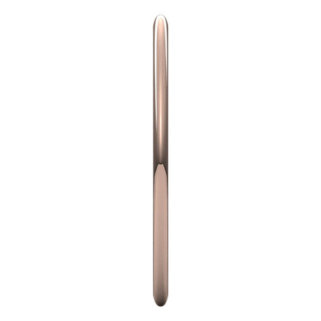 18K Rose Gold 1 mm Ultra-Lightweight Half Round Band Size 5