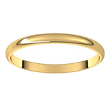 10K Yellow 2 mm Ultra-Lightweight Half Round Band