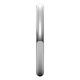 10K White Gold 2 mm Ultra-Lightweight Half Round Band Size 6