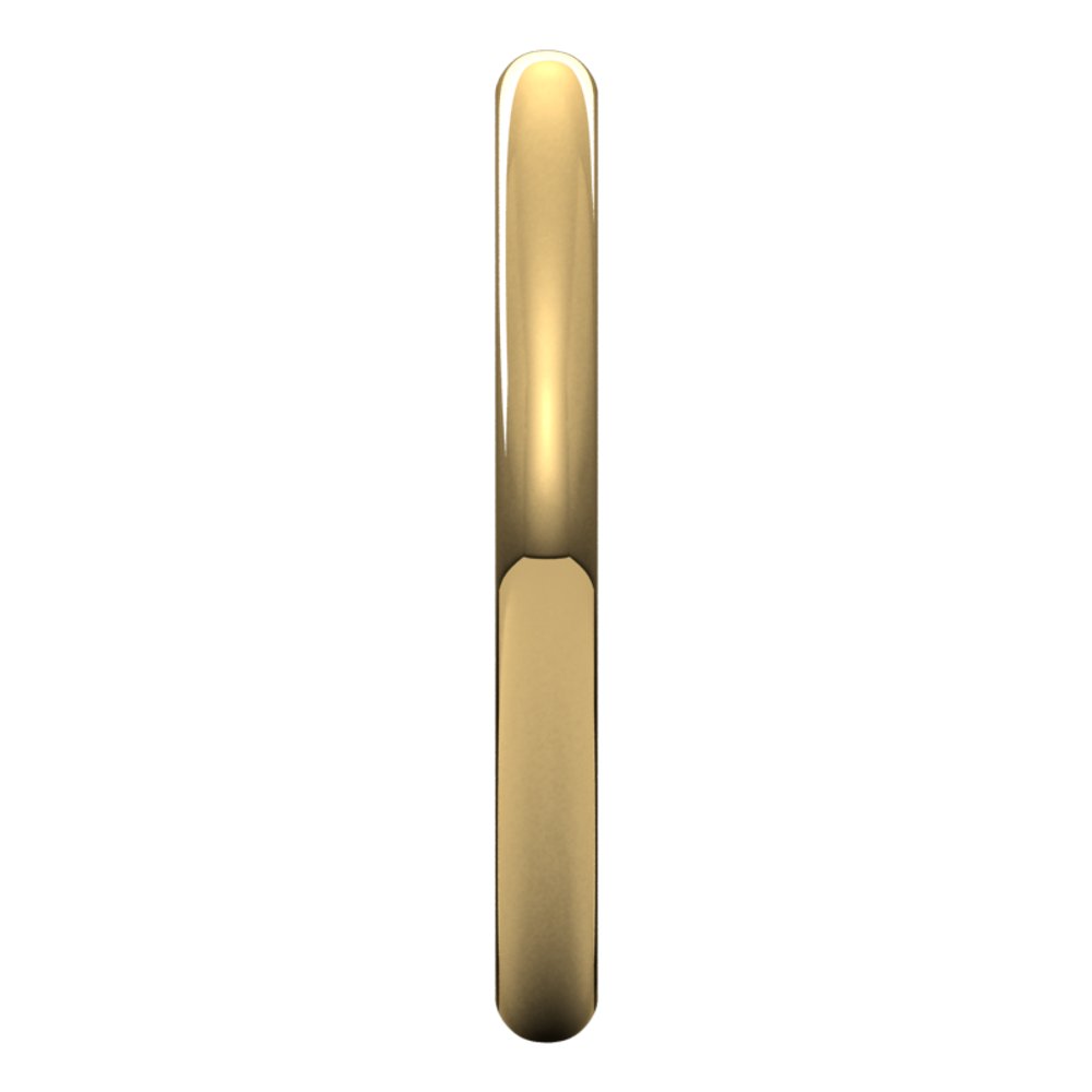 14K Yellow Gold 2 mm Ultra-Lightweight Half Round Band Size 5
