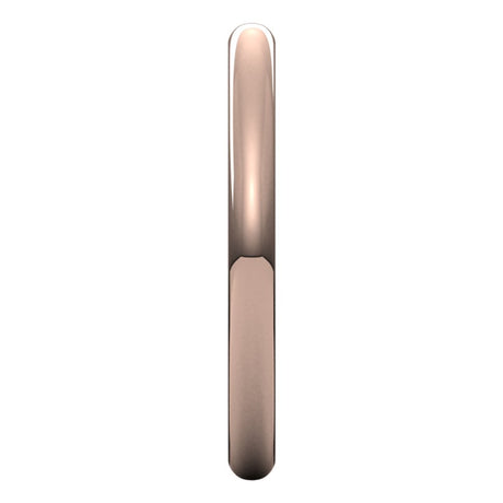 18K Rose Gold 2 mm Ultra-Lightweight Half Round Band Size 8