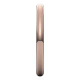 18K Rose Gold 2 mm Ultra-Lightweight Half Round Band Size 8