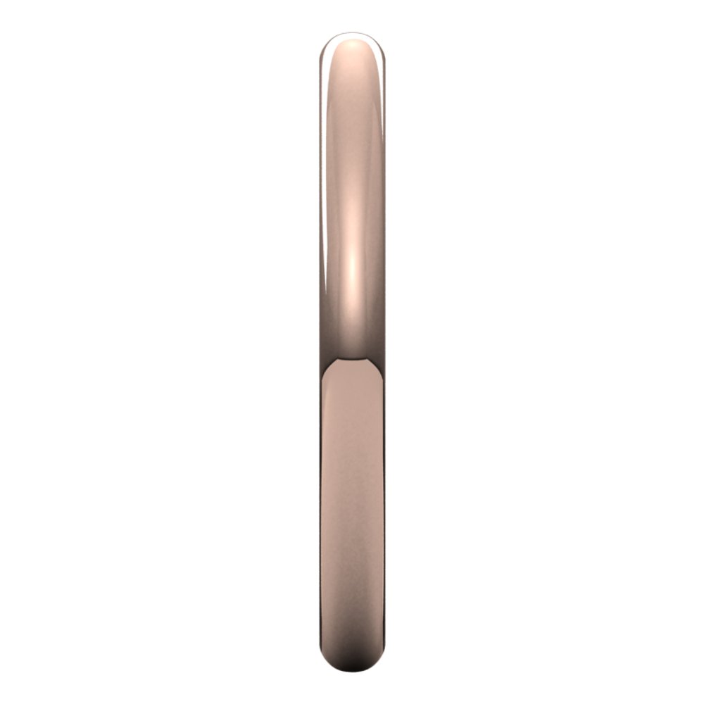 18K Rose Gold 2 mm Ultra-Lightweight Half Round Band Size 8