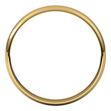 14K Yellow 3 mm Half Round Ultra-Light Band