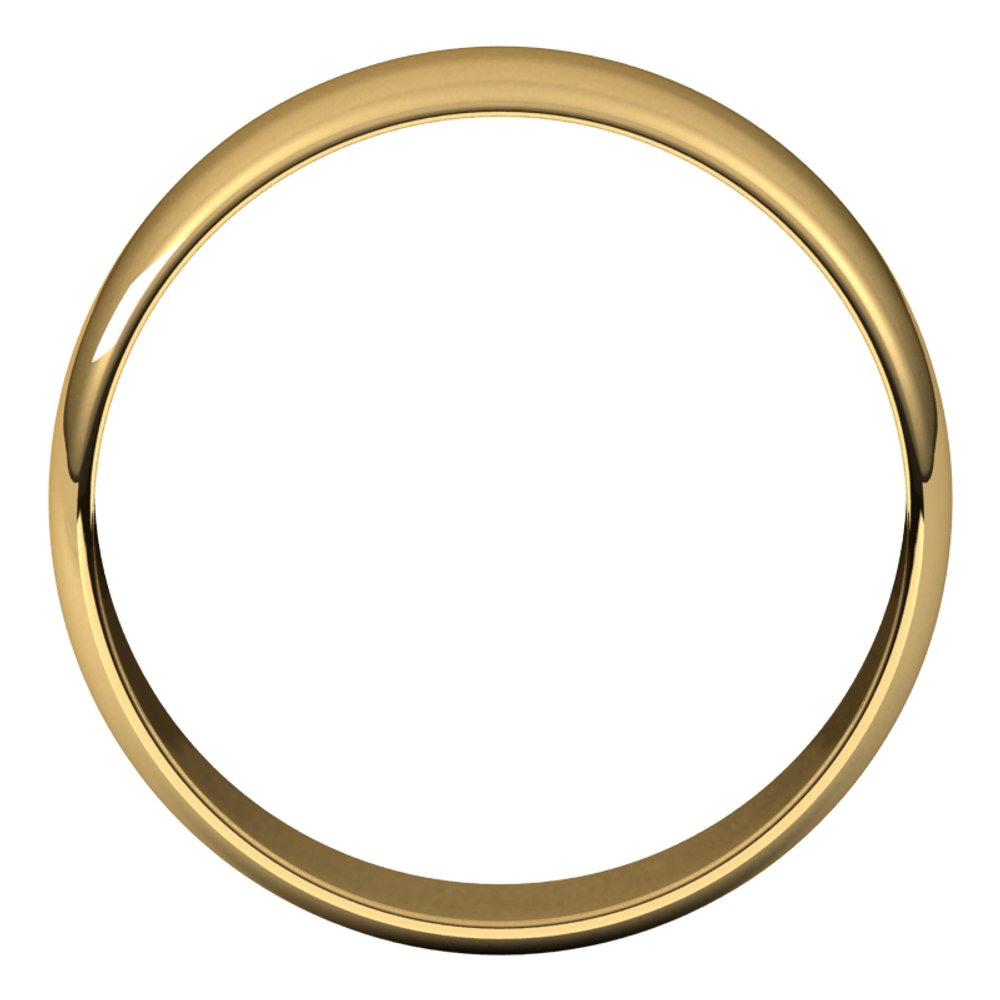 18K Yellow 6 mm Half Round Ultra-Light Band