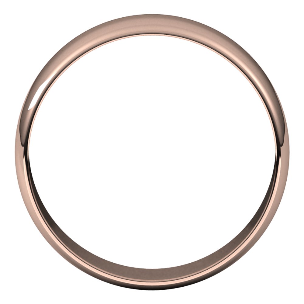 14K Rose 6 mm Half Round Ultra-Light Band Size 8