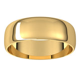 14K Yellow 6 mm Half Round Ultra-Light Band