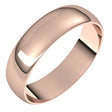 14K Rose 5 mm Half Round Ultra-Light Band Size 5.5