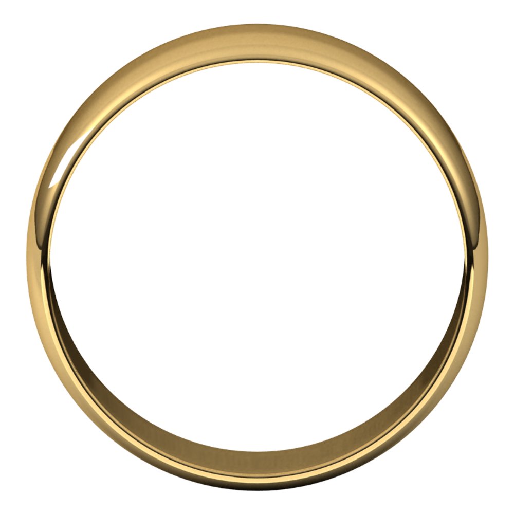 14K Yellow 7 mm Half Round Ultra-Light Band