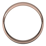 18K Rose 7 mm Half Round Ultra-Light Band Size 6.5