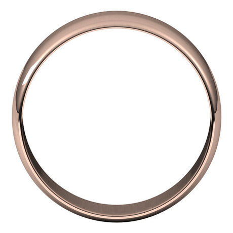 10K Rose 7 mm Half Round Ultra-Light Band Size 10