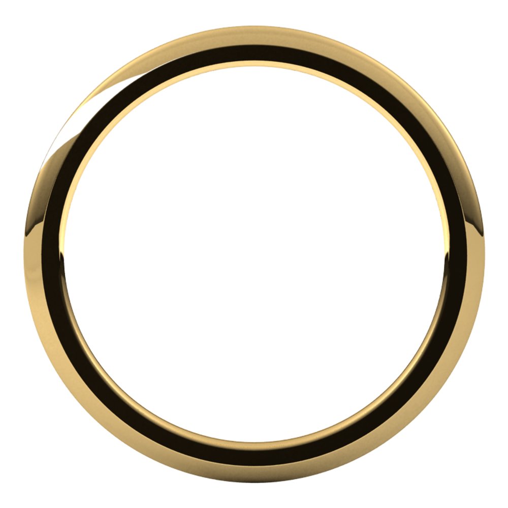 14K Yellow 1 mm Comfort-Fit Half Round Band