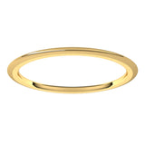 14K Yellow 1 mm Half Round Comfort Fit Band