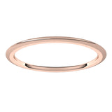 14K Rose 1 mm Half Round Comfort Fit Band