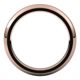 18K Rose 3 mm Half Round Comfort Fit Band Size 11.5