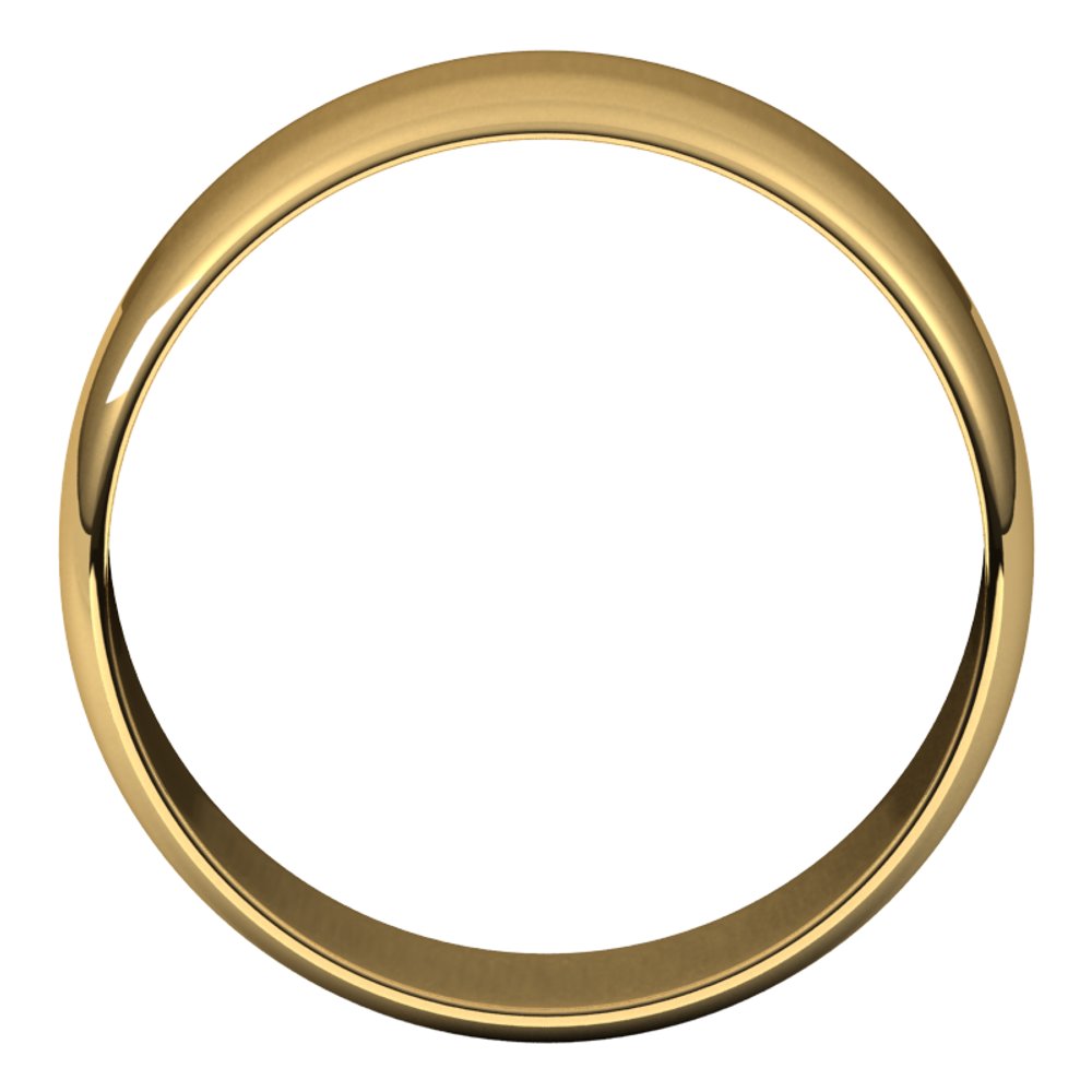 18K Yellow 8 mm Half Round Ultra-Light Band