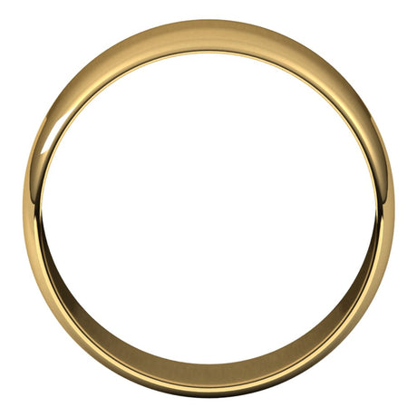 18K Yellow Gold 8 mm Ultra-Lightweight Half Round Band Size 10