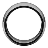 Sterling Silver 10 mm Comfort-Fit Half Round Band Size 8.5 