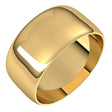 14K Yellow 9 mm Half Round Ultra-Light Band Size 9