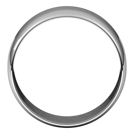 14K White 9 mm Ultra-Lightweight Half Round Band Size 9