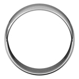Platinum 9 mm Half Round Ultra-Light Band Size  14.5