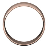 18K Rose 9 mm Half Round Ultra-Light Band Size 7.5