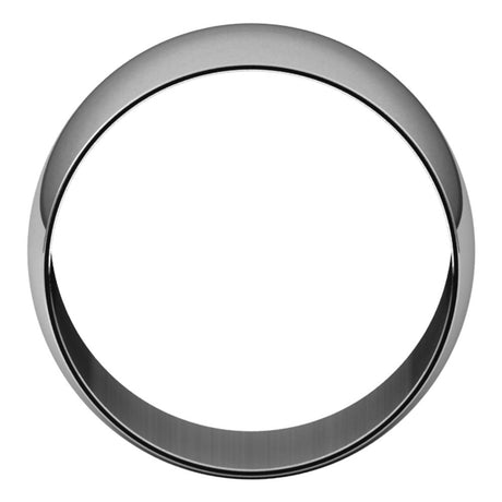 14K White 12 mm Half Round Ultra-Light Band Size  9.5