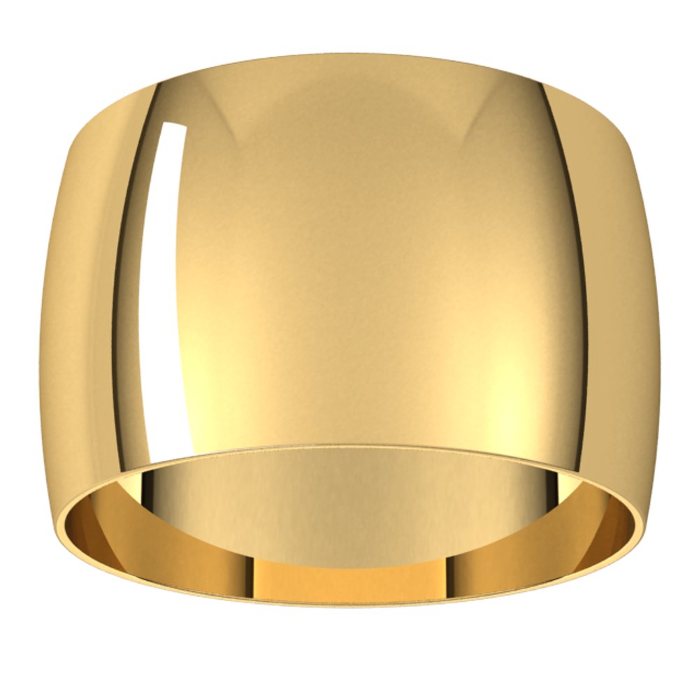 14K Yellow 12 mm Half Round Ultra-Light Band