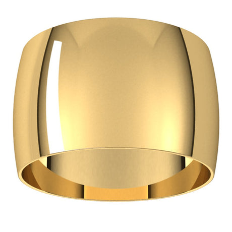 14K Yellow 12 mm Half Round Ultra-Light Band