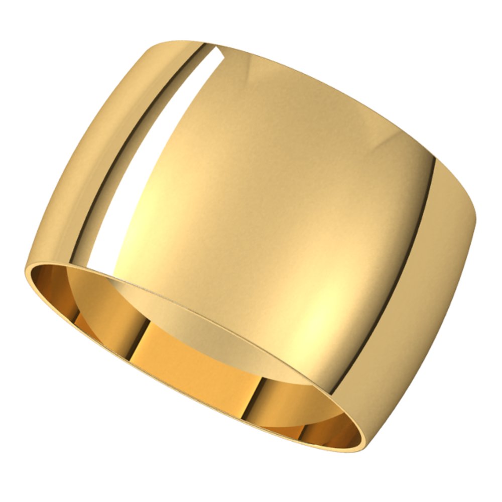 14K Yellow 12 mm Half Round Ultra-Light Band