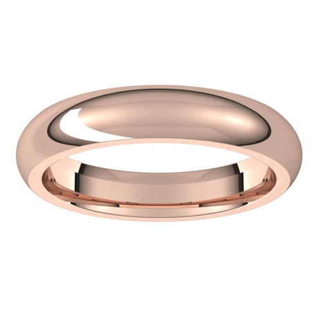 14K Rose 4 mm Half Round Comfort Fit Band