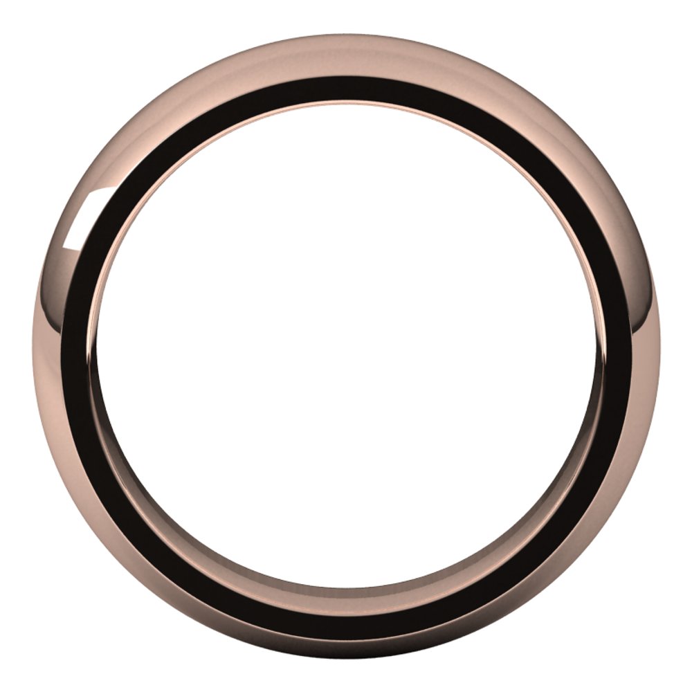 14K Rose 6 mm Half Round Comfort Fit Band