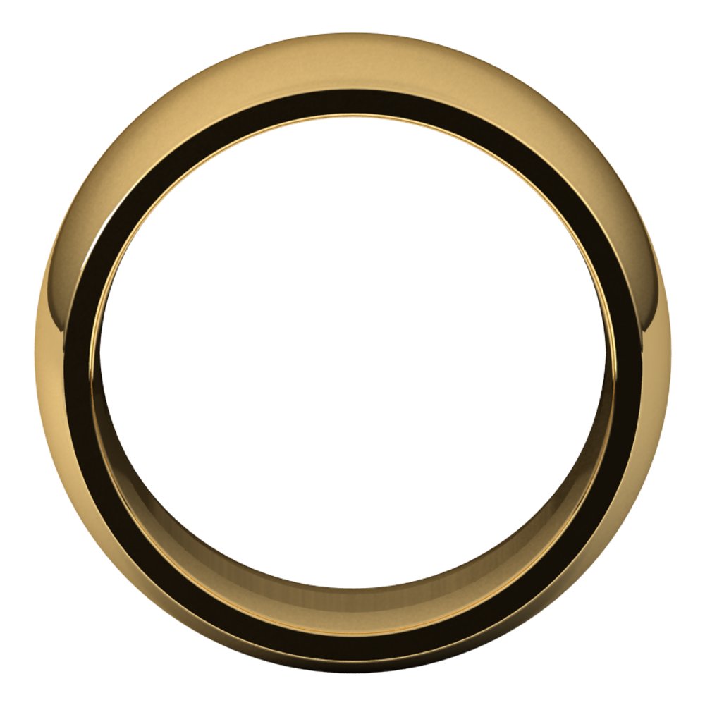 14K Yellow Gold 11 mm Comfort-Fit Half Round Band Size 5.5 