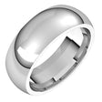 Continuum Sterling Silver 7 mm Half Round Comfort Fit Band Size 16