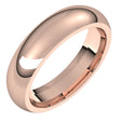 14K Rose 5 mm Half Round Comfort Fit Band Size 8