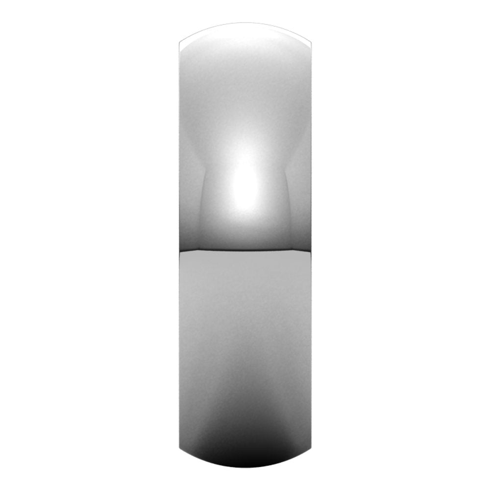 14K White 6.5 mm Comfort-Fit Half Round Band Size 5.5