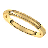 18K Yellow 2.5 mm Comfort Fit Edge Band