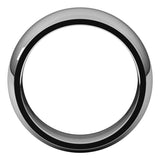 Platinum 9 mm Half Round Comfort Fit Band Size 6