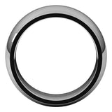 14K White Gold 9 mm Comfort-Fit Half Round Band Size 11.5 